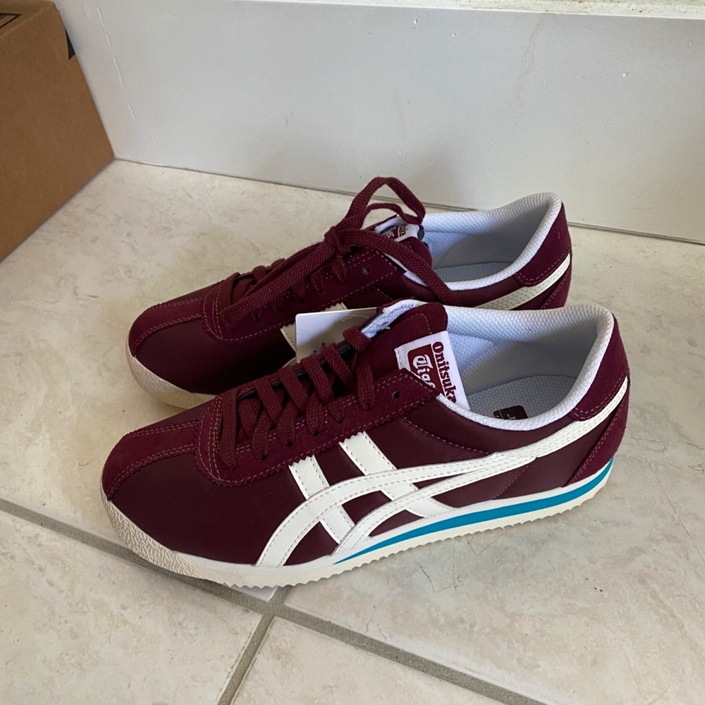 Onitsuka Tiger burgandy shoes